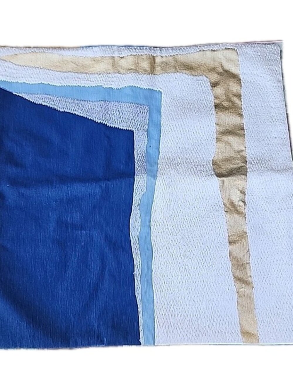 NEW West Elm Handcrafted Geometric Modernist Abstract Linen Square Pillow Case